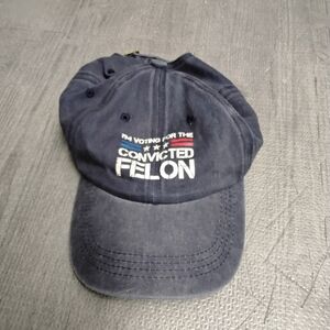 Navy Blue Cap with White Embroidery